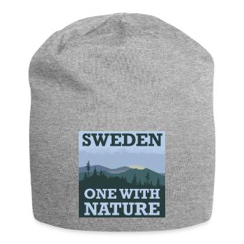Eins mit der Natur. - Jersey-Beanie - Grau meliert - Vorne