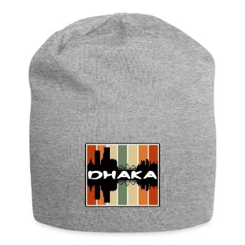Dhaka Bangladesh Skyline Silhouette Travel Souveni - Jersey Beanie - heather grey - Front
