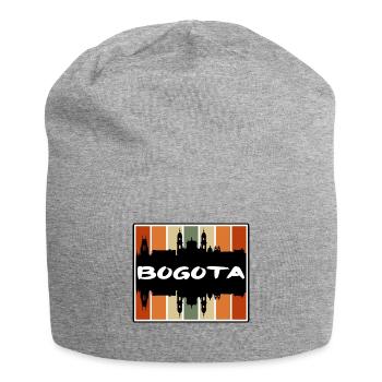 Bogota Colombia Skyline Silhouette Travel Souvenir - Jersey Beanie - heather grey - Front
