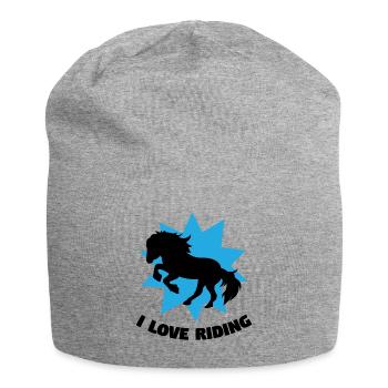 Chevaux Chevaux islandais Déclaration Équitation Cheval Amour - Bonnet en jersey - gris chiné - Devant