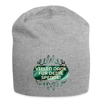 VIELEN DANK FÜR DEINE SPENDE - Jersey-Beanie - Grau meliert - Vorne