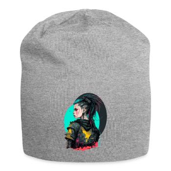 Wunderbare Illustration eines schönen Mädchens - Jersey-Beanie - Grau meliert - Vorne