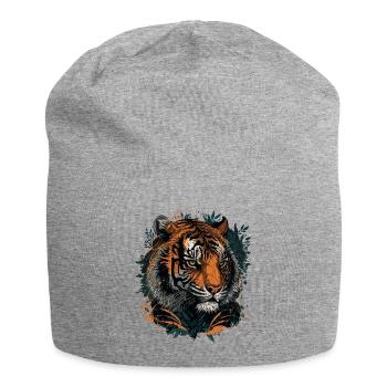 A Tiger Digital Illustration - Jersey Beanie - heather grey - Front