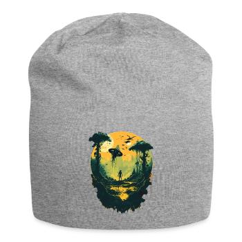 Nicht von dieser Welt - Jersey-Beanie - Grau meliert - Vorne