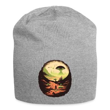 Alien World - Jersey Beanie - heather grey - Front