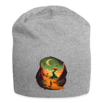 Colorful Alien - Jersey Beanie - heather grey - Front