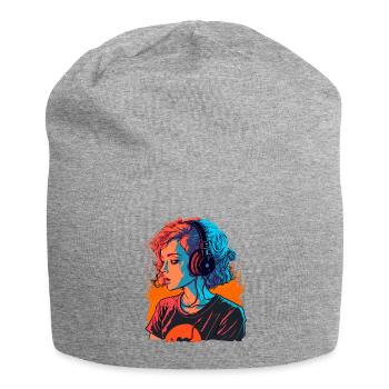 Süßes Mädchen - Jersey-Beanie - Grau meliert - Vorne