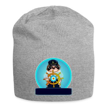 Cadeaux personnalisés - Prénom - Voile - Bonnet en jersey - gris chiné - Devant