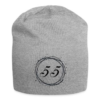 55 - Jersey Beanie - heather grey - Front