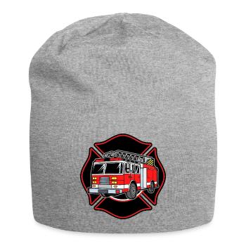 Fire brigade fire engine fire protection extinguishing work - Jersey Beanie - heather grey - Front