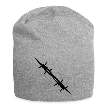 Barbed wire coupling piece - Jersey Beanie - heather grey - Front