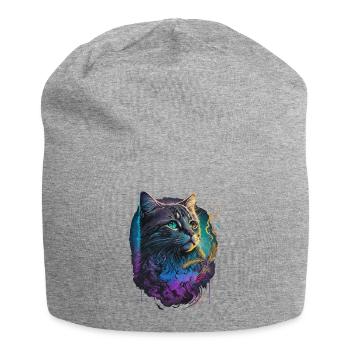 Festival Katze - Jersey-Beanie - Grau meliert - Vorne