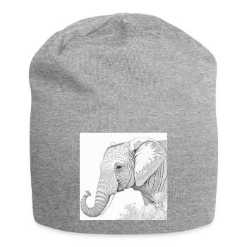 Jungle Lion Safari Nature Bio T-Shirt - Jersey Beanie - heather grey - Front