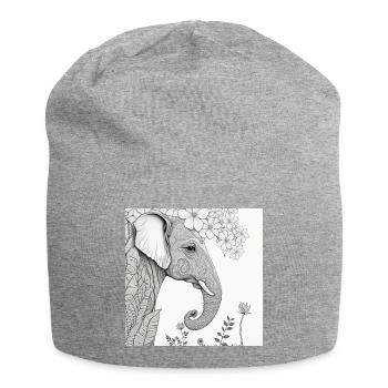 Jungle Lion Safari Nature Bio T-Shirt - Jersey Beanie - heather grey - Front