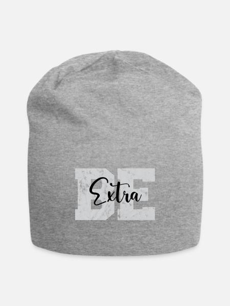 Be Extra - Jersey-Beanie - Grau meliert