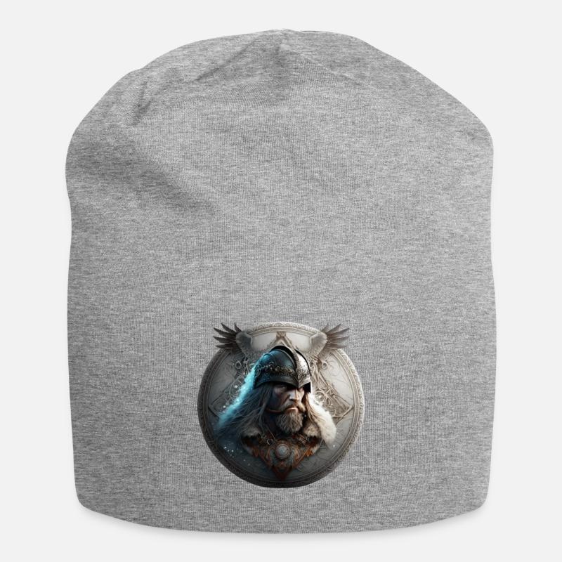 Wikinger - Jersey-Beanie - Grau meliert