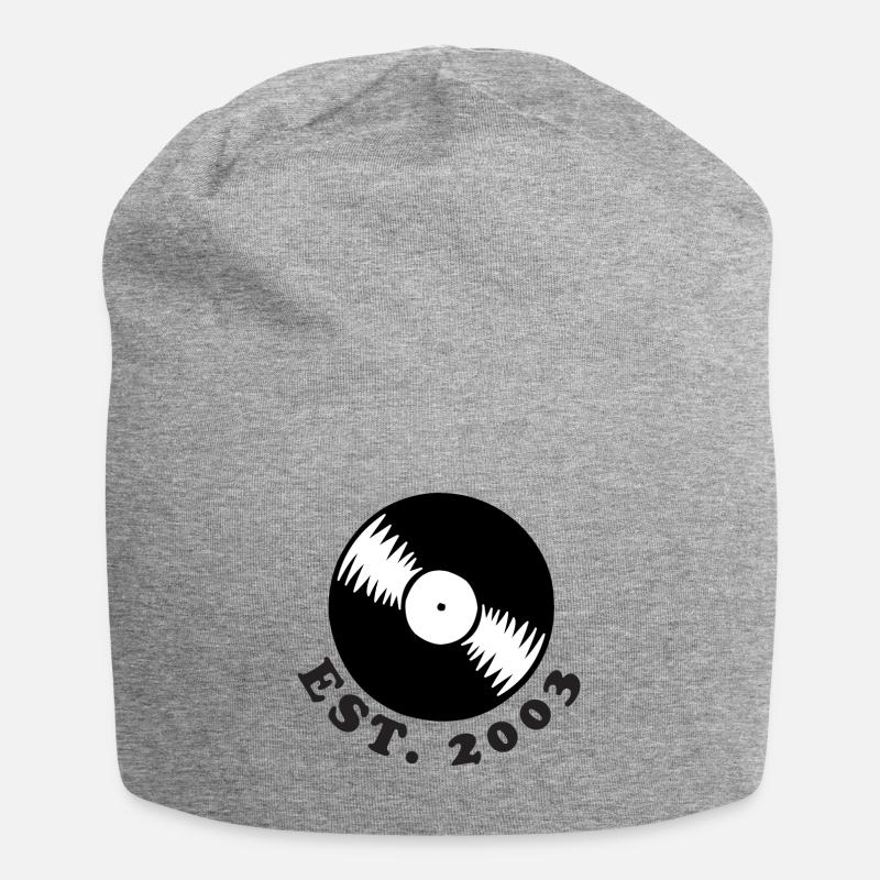 2003 Schallplatte - Jersey-Beanie - Grau meliert