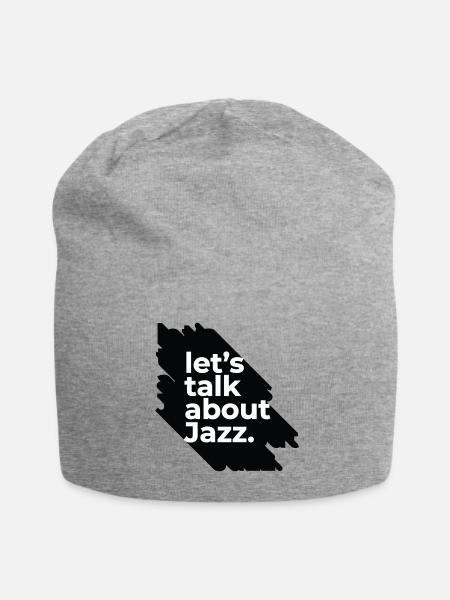 let's talk about Jazz - Jersey-Beanie - Grau meliert