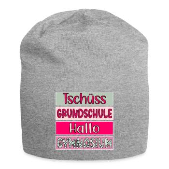 Schulwechsel 5. Klasse - Grundschule - Gymnasium - Jersey-Beanie - Grau meliert - Vorne