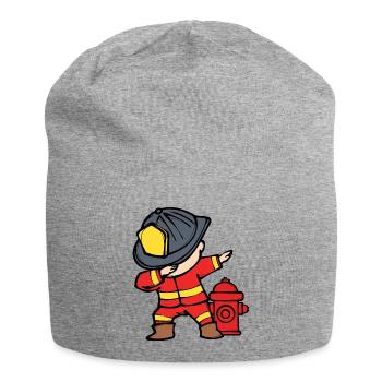 Rescuer Firefighter Helmet Fire Hose Fire Brigade - Jersey Beanie - heather grey - Front