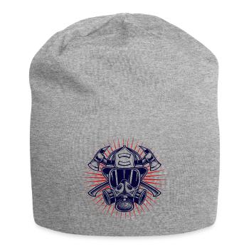 Brandschutz Feuerwehr Feuerwehrhelm Lebensretter - Jersey-Beanie - Grau meliert - Vorne
