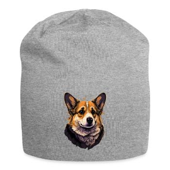 Formal Post Corgi - Jersey Beanie - heather grey - Front