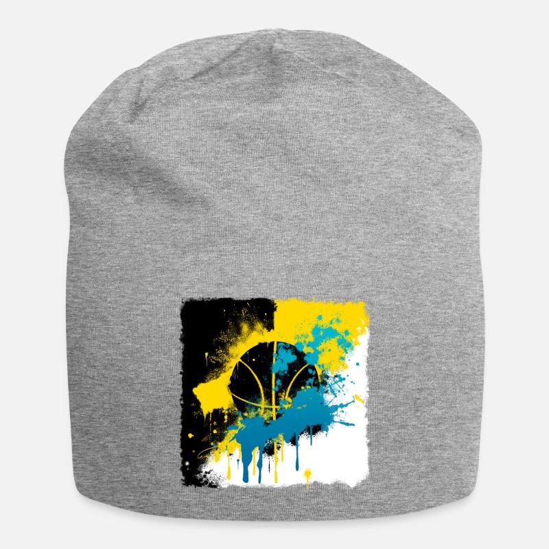 Graffiti de basket-ball - Bonnet en jersey - gris chiné