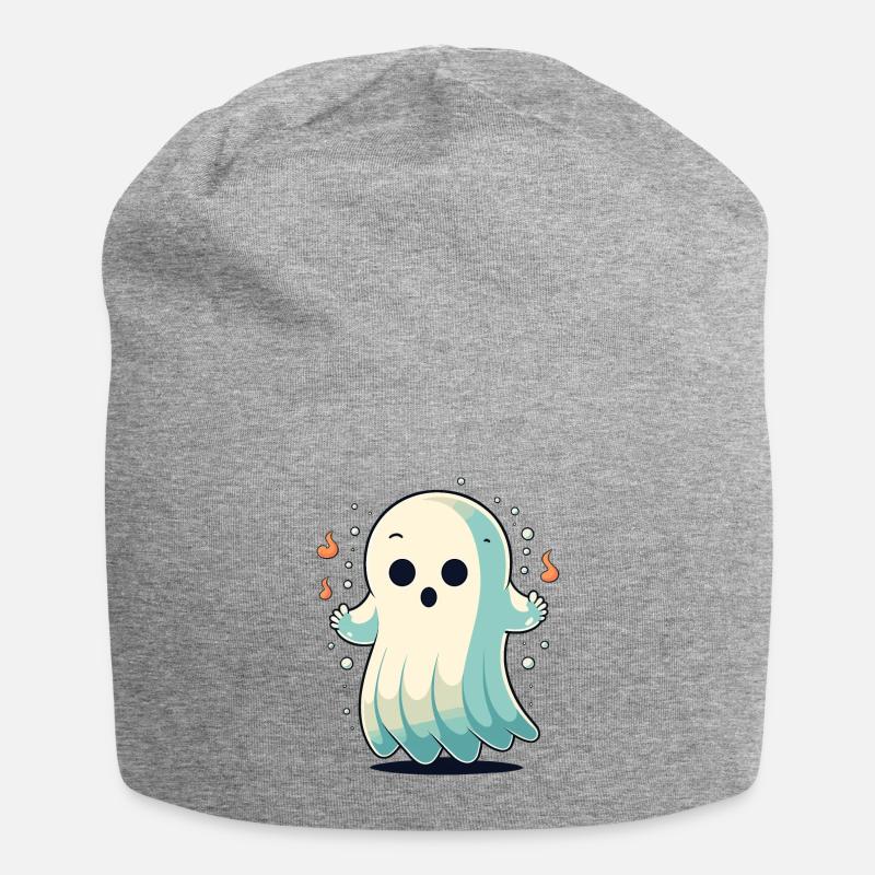 Floating Ghost - Jersey Beanie - heather grey