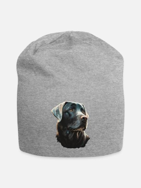 Labrador Retriever on Glowing lights - Jersey Beanie - heather grey