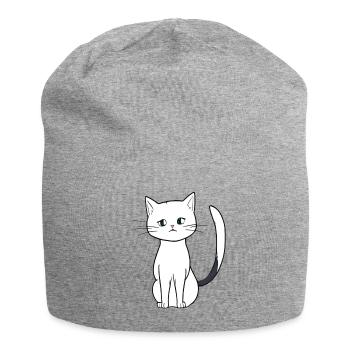 Chat Animal Icône Animal Mignon - Bonnet en jersey - gris chiné - Devant