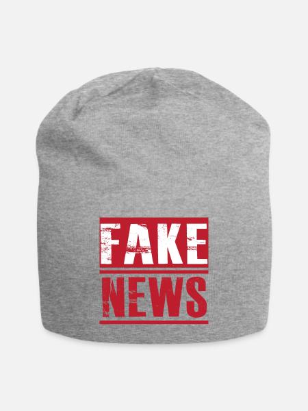 Fake News - Jersey-Beanie - Grau meliert