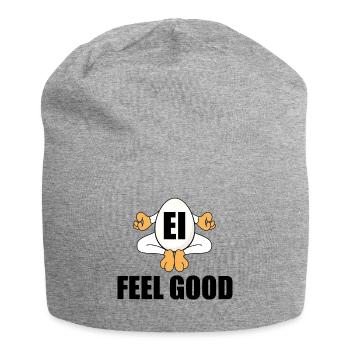 EI FEEL GOOD - YOGA - PILATES - OSTEREI - FUN - Jersey-Beanie - Grau meliert - Vorne
