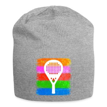Schläger Sportart Padelspiel Tennis Aufschlag - Jersey-Beanie - Grau meliert - Vorne