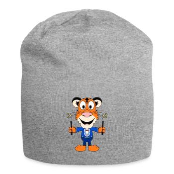 ZAUBERER - TIGER - ZAUBERN - ZAUBEREI - TIER - Jersey-Beanie - Grau meliert - Vorne