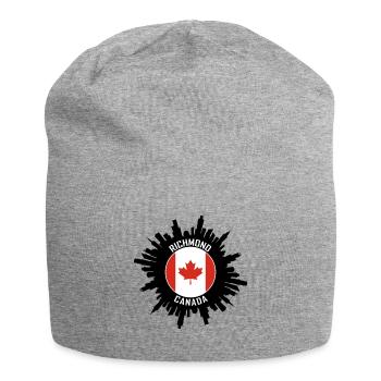Souvenir de voyage du drapeau canadien de Richmond Skyline - Bonnet en jersey - gris chiné - Devant