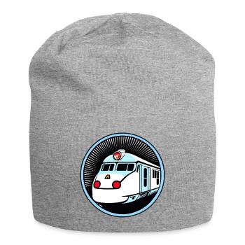 Train, locomotive, railway - Jersey Beanie - heather grey - Front
