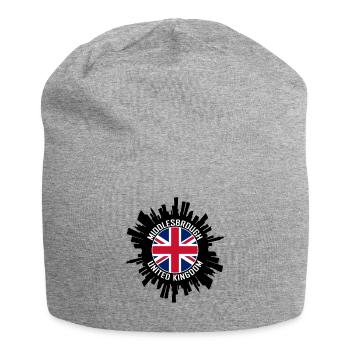 Middlesbrough Skyline Uk Flag Souvenir de voyage - Bonnet en jersey - gris chiné - Devant