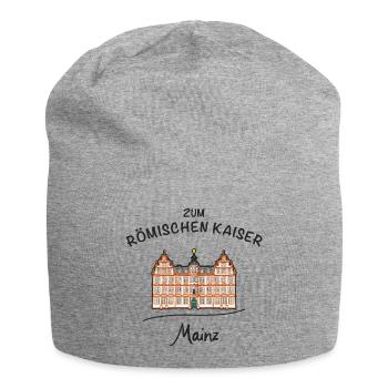 Mainz, Wahrzeichen Zum Römischen Kaiser - Jersey-Beanie - Grau meliert - Vorne