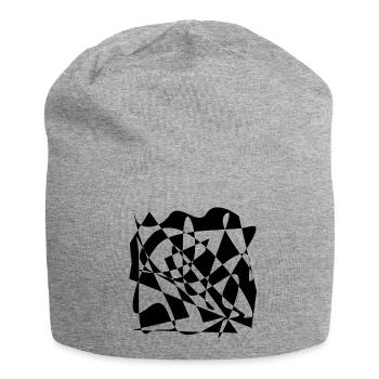 Himmlisches Mandala Kunstdruck - Jersey-Beanie - Grau meliert - Vorne