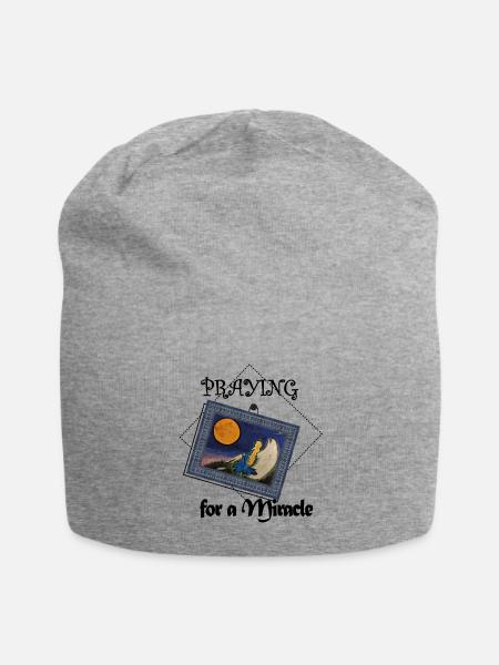 The sadness of an angel on a hill - Jersey Beanie - heather grey