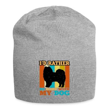 American Eskimo Dog Love Silhouette Vintage Sunset - Bonnet en jersey - gris chiné - Devant