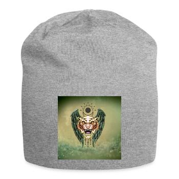 Tiger, der König des Dschungels - Jersey-Beanie - Grau meliert - Vorne