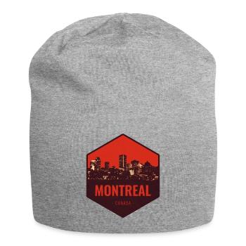 Montreal Skyline Rot - Jersey-Beanie - Grau meliert - Vorne