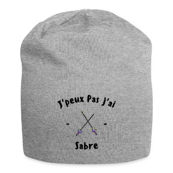 J peux pas j ai Sabre - Bonnet en jersey - gris chiné - Devant