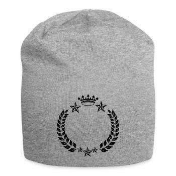 Couronne d’étoile couronne de laurier - Bonnet en jersey - gris chiné - Devant