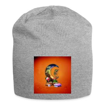 Fairy on the moon coming out of the book - Jersey Beanie - heather grey - Front