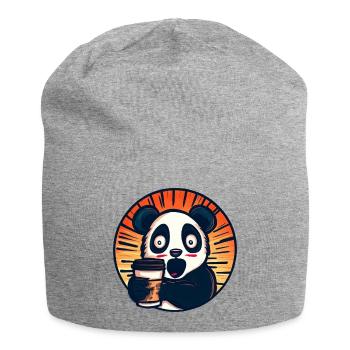 Panda Coffee Caféine Choc - Bonnet en jersey - gris chiné - Devant