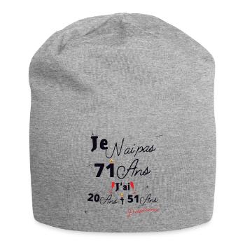 Je n Ai Pas 71 Ans Cadeau d anniversaire - Bonnet en jersey - gris chiné - Devant