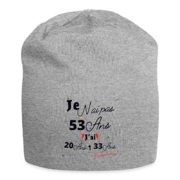 Je n Ai Pas 53 Ans Cadeau d anniversaire - Bonnet en jersey - gris chiné - Devant