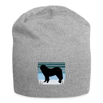 Chien de berger du Caucase Silhouette Rétro Coucher de soleil - Bonnet en jersey - gris chiné - Devant